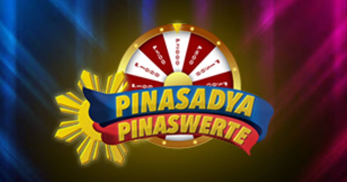 Pina Swerte: Live Game Show banner featuring Filipino host and mobile gameplay